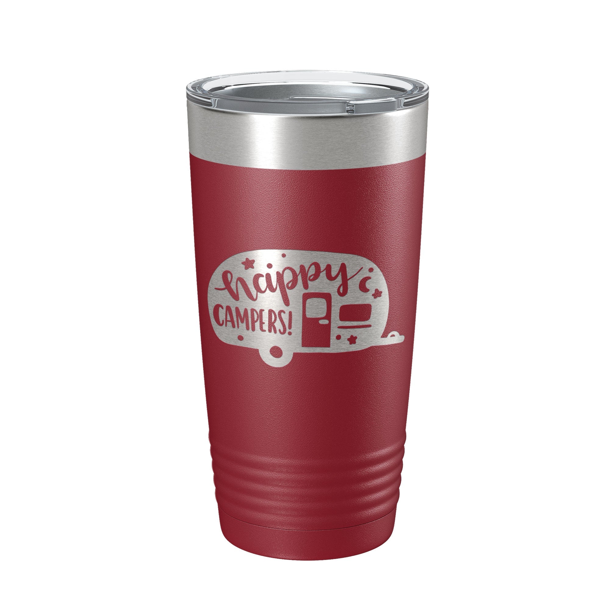 Happy Campers Tumbler RV Camping Travel Mug Gift Insulated Laser Engraved Coffee Cup Tent Outdoors 20 oz-18