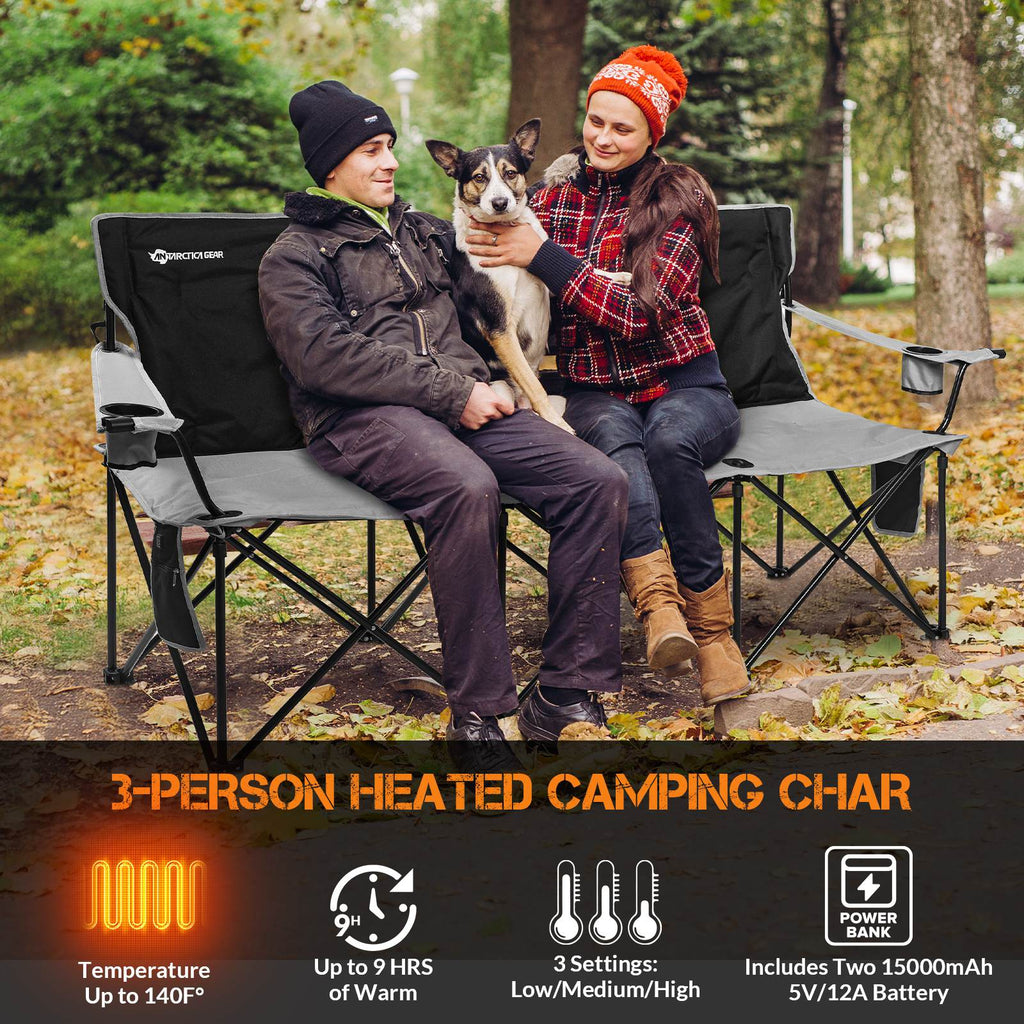  The Fireside Lounger – 3-Person Heated Camp Chair for Cozy Outdoor Moments-3