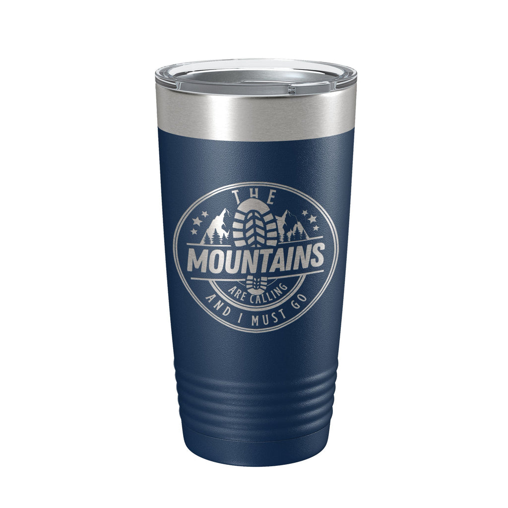 Mountains Are Calling Tumbler Camping Hiking Travel Mug Insulated Laser Engraved Coffee Cup Outdoors Gift 20 oz-2