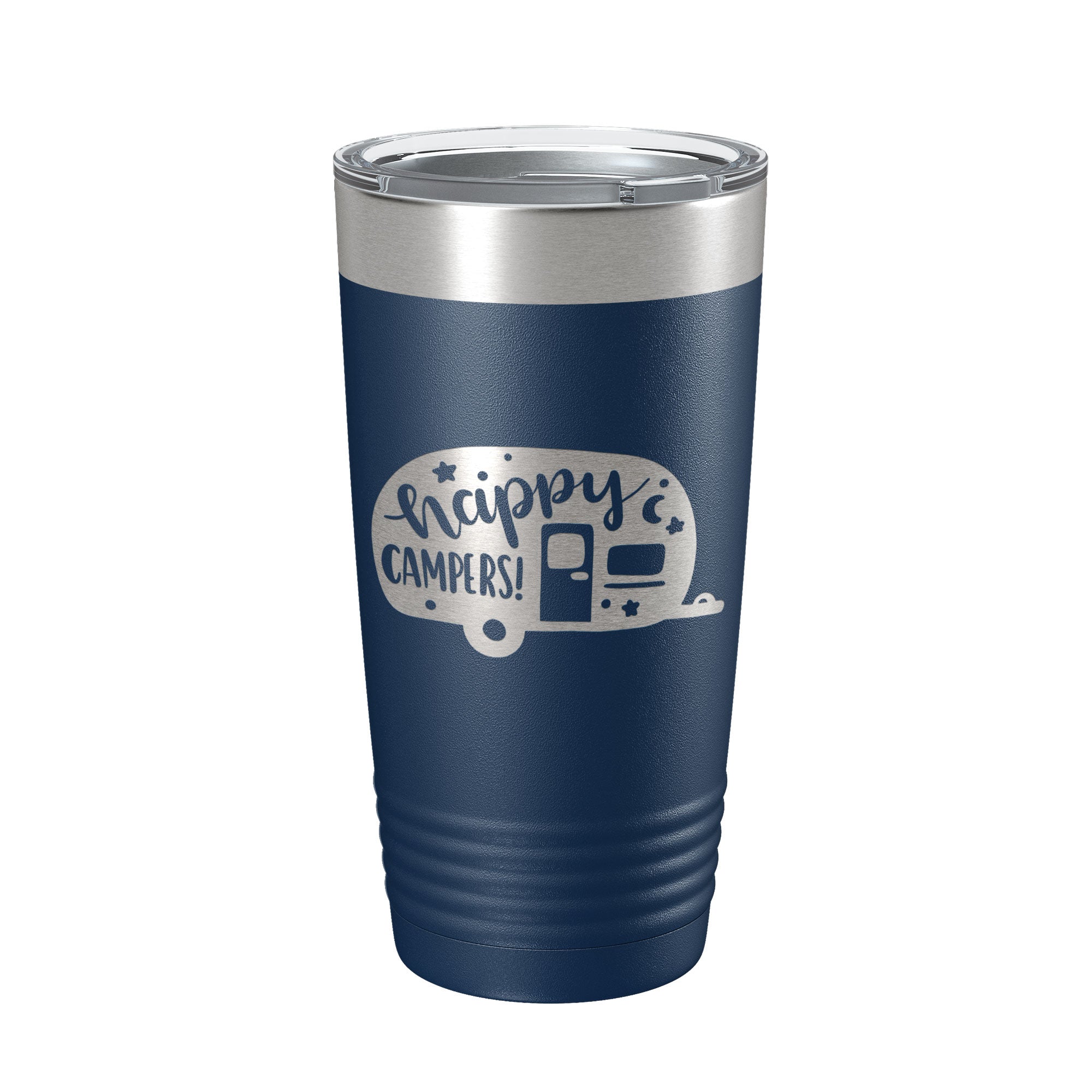 Happy Campers Tumbler RV Camping Travel Mug Gift Insulated Laser Engraved Coffee Cup Tent Outdoors 20 oz-2