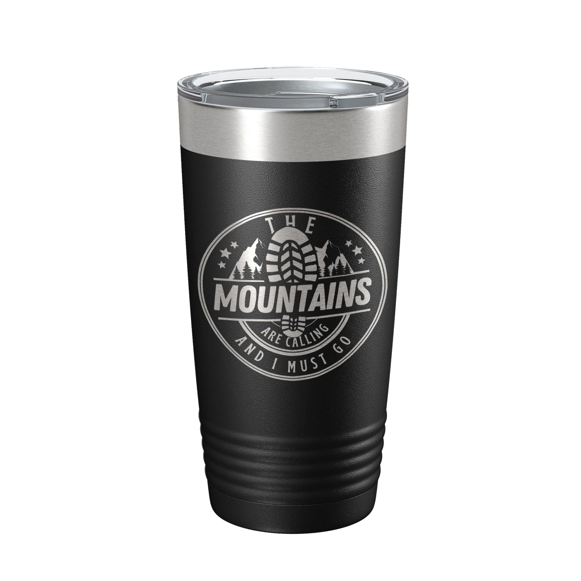 Mountains Are Calling Tumbler Camping Hiking Travel Mug Insulated Laser Engraved Coffee Cup Outdoors Gift 20 oz-0