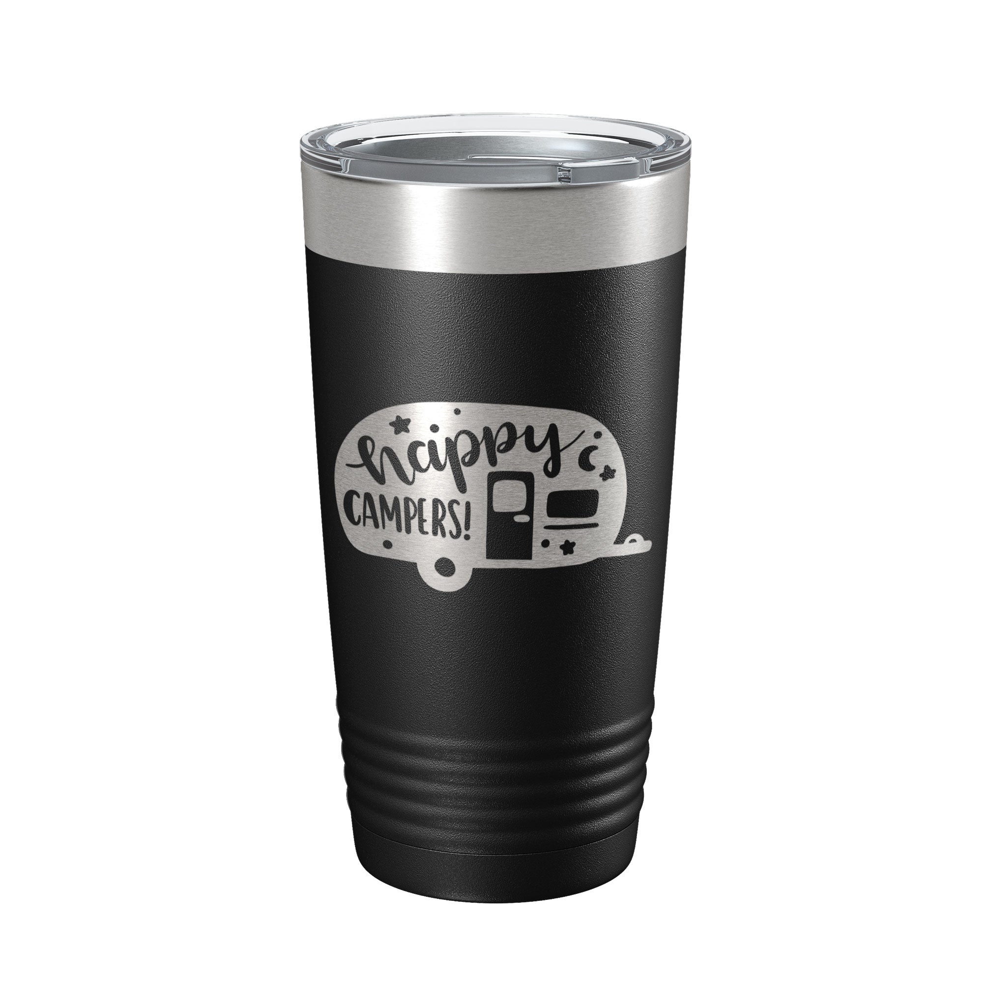 Happy Campers Tumbler RV Camping Travel Mug Gift Insulated Laser Engraved Coffee Cup Tent Outdoors 20 oz-5